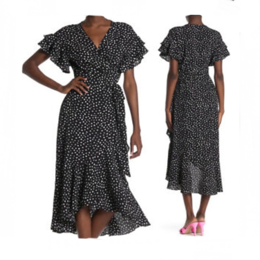 MAX STUDIO Ruffle Wrap Midi Dress NWT SIze XS🌸HP🌸